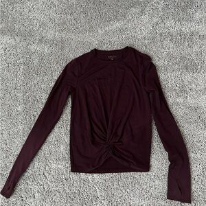 Athleta Women's Burgundy Long Sleeve Tee
